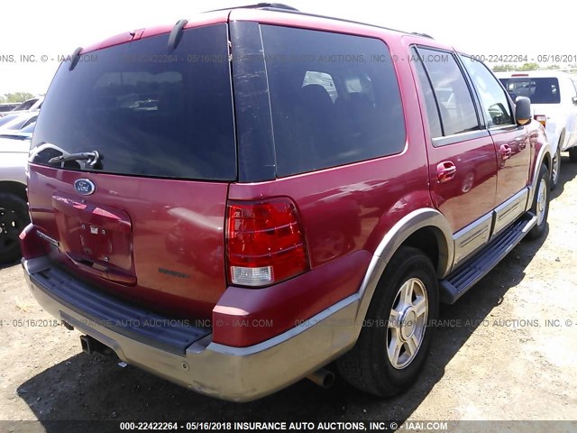 1FMPU17L63LA56693 - 2003 FORD EXPEDITION EDDIE BAUER RED photo 4