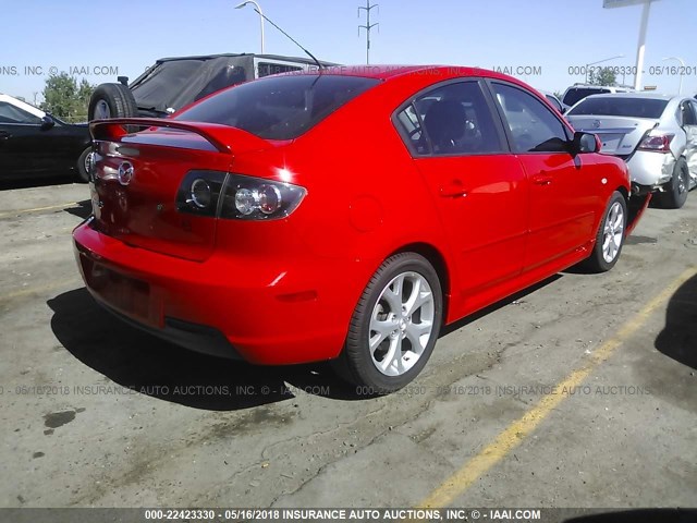 JM1BK323771612504 - 2007 MAZDA 3 S RED photo 4