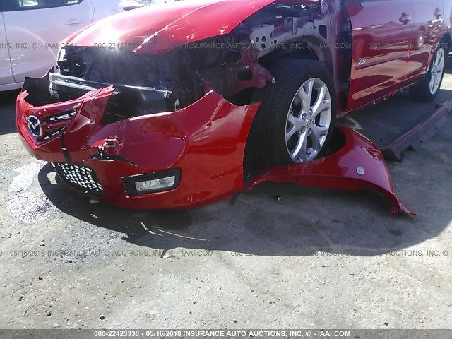 JM1BK323771612504 - 2007 MAZDA 3 S RED photo 6