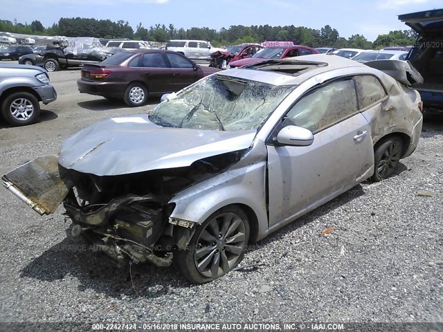 KNAFW6A34C5612789 - 2012 KIA FORTE SX SILVER photo 2