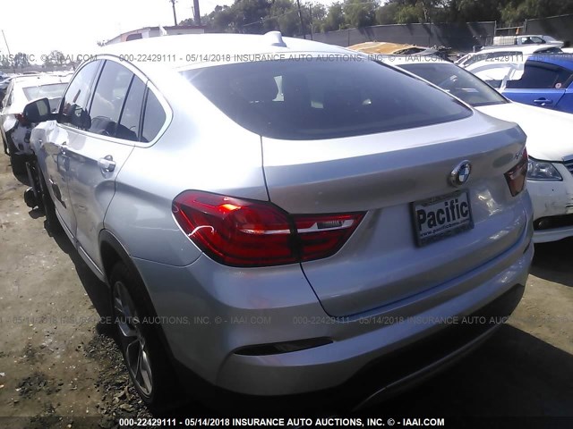 5UXXW3C56H0T77903 - 2017 BMW X4 XDRIVE28I SILVER photo 3