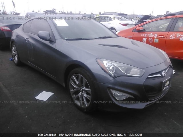 KMHHT6KD8EU119889 - 2014 HYUNDAI GENESIS COUPE 2.0T GRAY photo 1