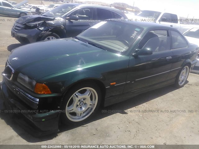 WBSBG9336XEY82585 - 1999 BMW M3 GREEN photo 2