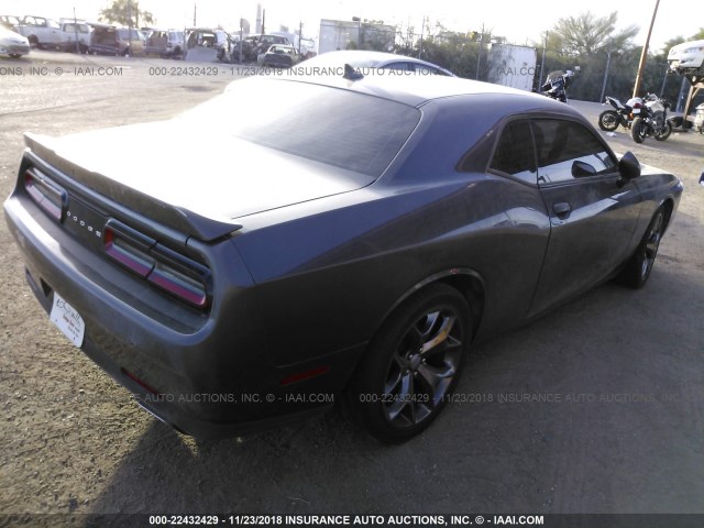 2C3CDZBG9FH794327 - 2015 DODGE CHALLENGER SXT PLUS GRAY photo 4