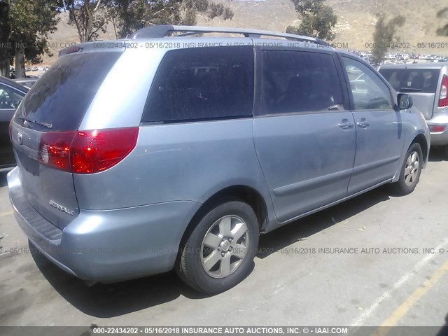 5TDZA23C96S420657 - 2006 TOYOTA SIENNA CE/LE GRAY photo 4