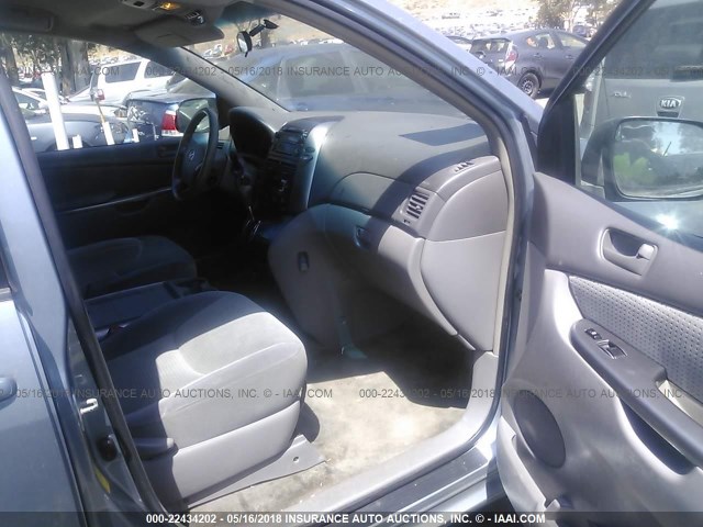 5TDZA23C96S420657 - 2006 TOYOTA SIENNA CE/LE GRAY photo 5