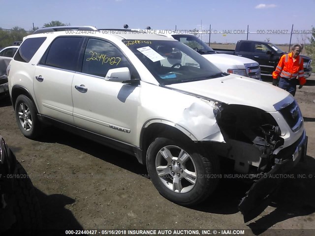 1GKEV23778J257386 - 2008 GMC ACADIA SLT-1 WHITE photo 1