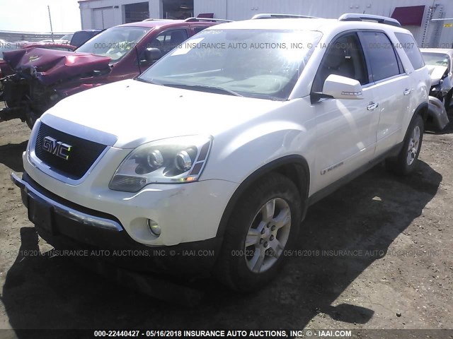 1GKEV23778J257386 - 2008 GMC ACADIA SLT-1 WHITE photo 2