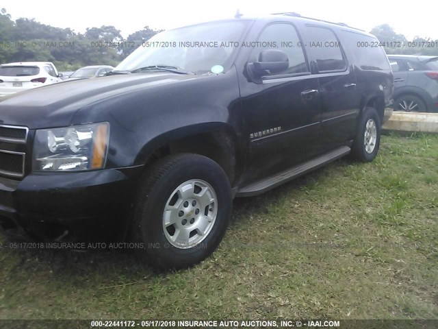 1GNSCHE03DR156792 - 2013 CHEVROLET SUBURBAN C1500  LS BLACK photo 2