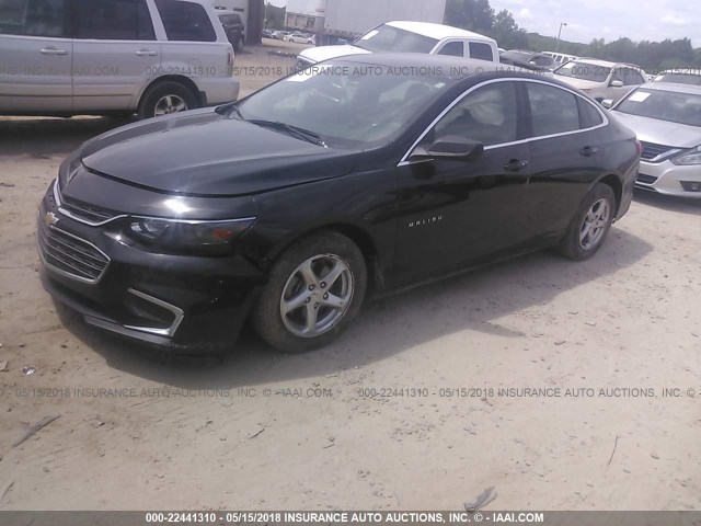 1G1ZB5ST2GF289694 - 2016 CHEVROLET MALIBU LS BLACK photo 2