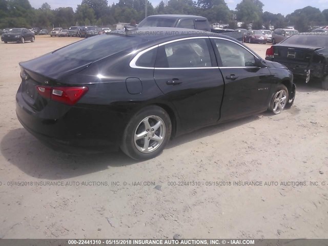 1G1ZB5ST2GF289694 - 2016 CHEVROLET MALIBU LS BLACK photo 4