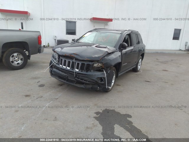 1C4NJCBAXED651744 - 2014 JEEP COMPASS SPORT BLACK photo 2