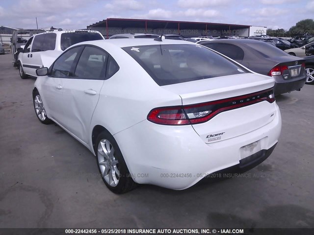 1C3CDFBA8DD232634 - 2013 DODGE DART SXT WHITE photo 3