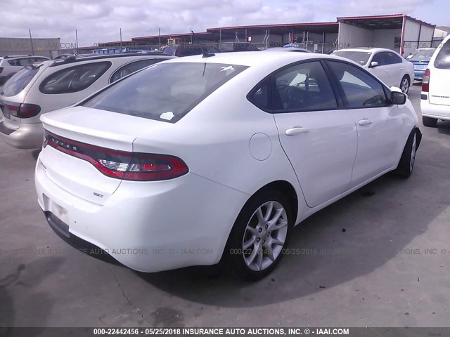 1C3CDFBA8DD232634 - 2013 DODGE DART SXT WHITE photo 4