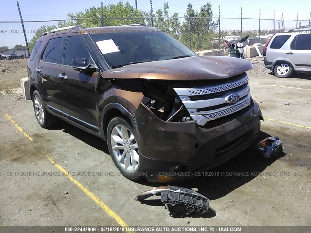 1FMHK7D88CGA60394 - 2012 FORD EXPLORER XLT BROWN photo 1