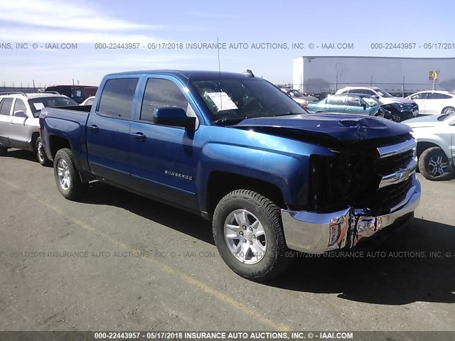 3GCUKREC9GG154117 - 2016 CHEVROLET SILVERADO K1500 LT BLUE photo 1