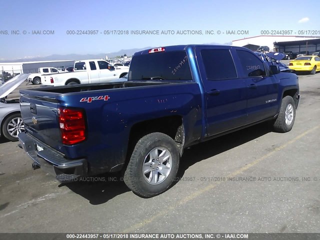 3GCUKREC9GG154117 - 2016 CHEVROLET SILVERADO K1500 LT BLUE photo 4