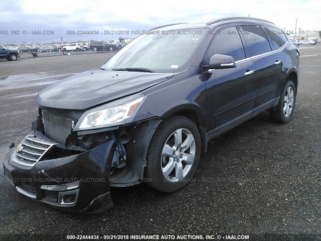 1GNKRGKD8GJ187121 - 2016 CHEVROLET TRAVERSE LT BROWN photo 2