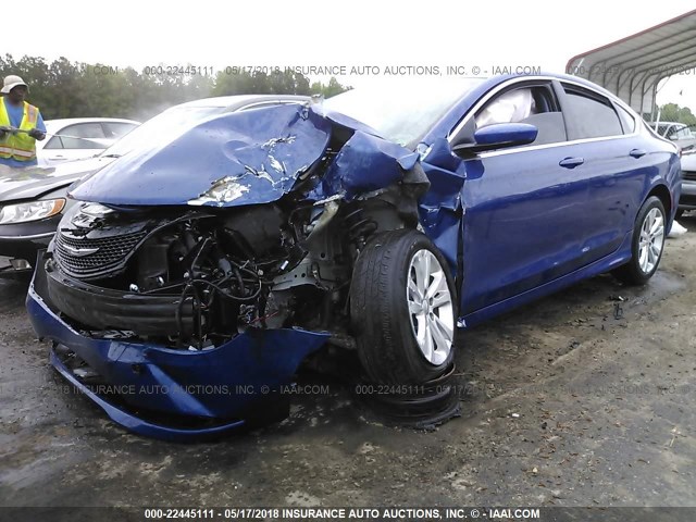 1C3CCCFB1GN189337 - 2016 CHRYSLER 200 LX BLUE photo 2