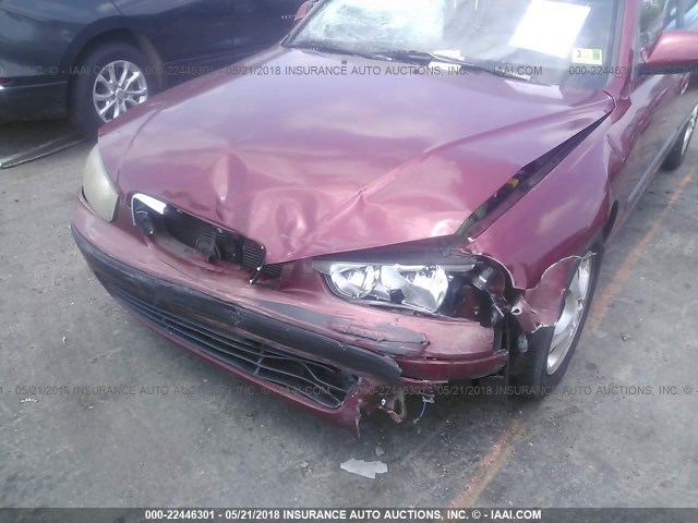 KMHDN55D22U074295 - 2002 HYUNDAI ELANTRA GLS/GT MAROON photo 6