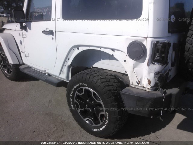 1C4AJWBG3CL146541 - 2012 JEEP WRANGLER SAHARA WHITE photo 6