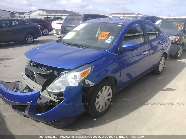 3N1CN7AP3GL805218 - 2016 NISSAN VERSA S/S PLUS/SV/SL BLUE photo 2