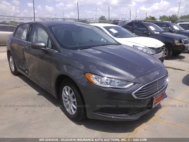 3FA6P0G73JR192840 - 2018 FORD FUSION S GRAY photo 1