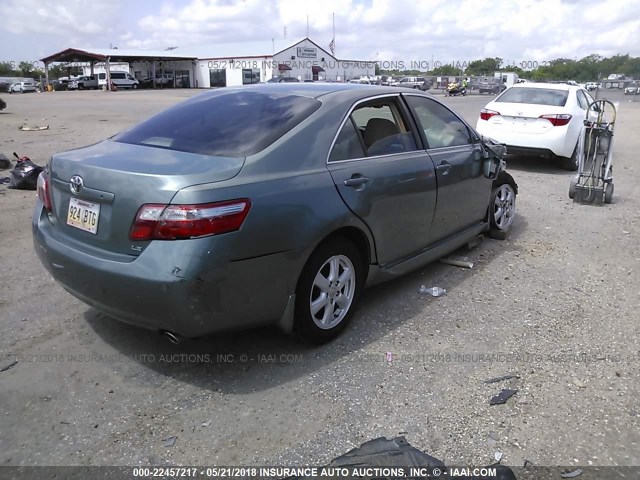 JTNBK46KX73013376 - 2007 TOYOTA CAMRY NEW GENERAT LE/XLE/SE GREEN photo 4