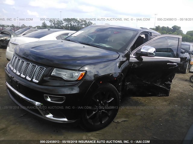 1C4RJEJT3EC157022 - 2014 JEEP GRAND CHEROKEE SUMMIT BLACK photo 2