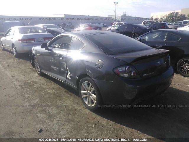 KMHHM66D68U276929 - 2008 HYUNDAI TIBURON GS BLACK photo 3