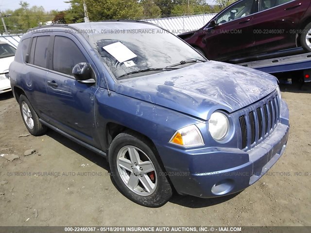 1J8FT47W67D244976 - 2007 JEEP COMPASS BLUE photo 1