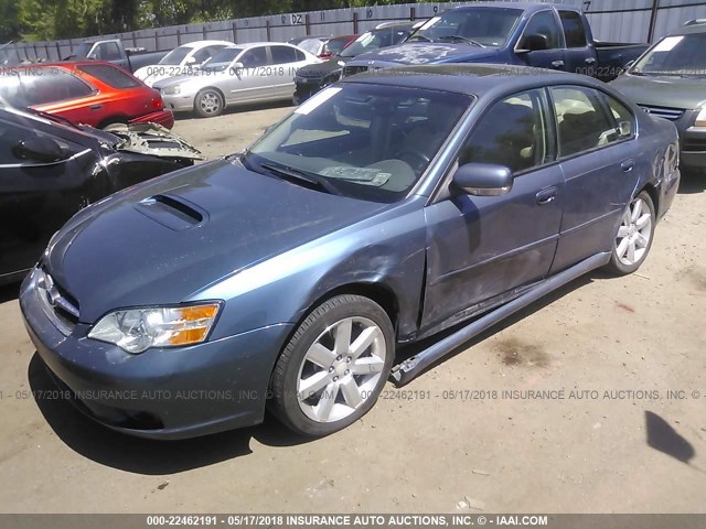 4S3BL676266203393 - 2006 SUBARU LEGACY GT LIMITED BLUE photo 2