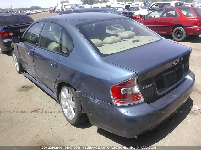 4S3BL676266203393 - 2006 SUBARU LEGACY GT LIMITED BLUE photo 3