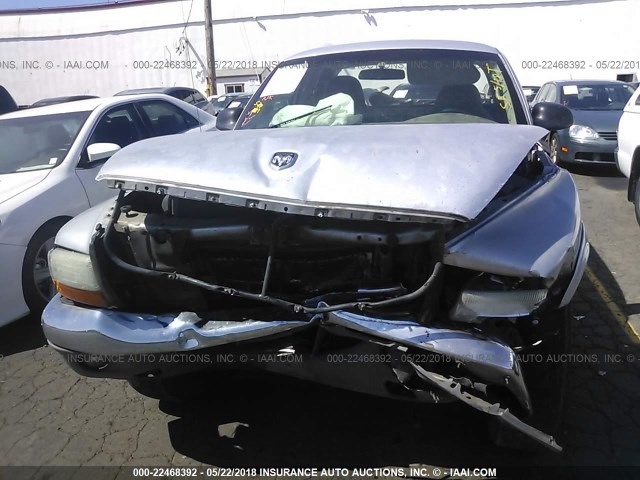 1D7HG42N74S516399 - 2004 DODGE DAKOTA SLT SILVER photo 6