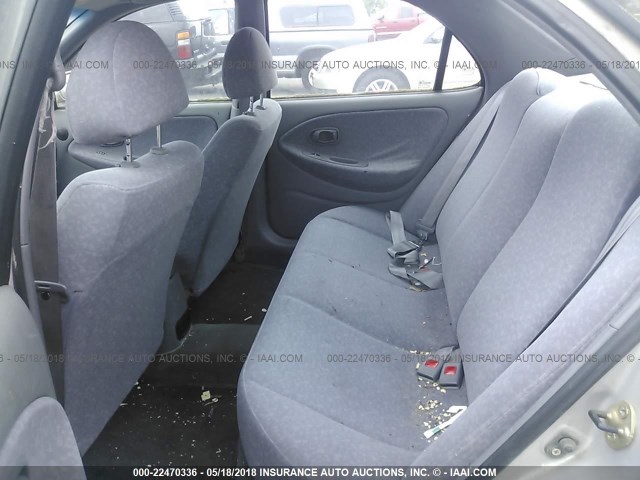 KMHJF35F6YU905828 - 2000 HYUNDAI ELANTRA GLS SILVER photo 8