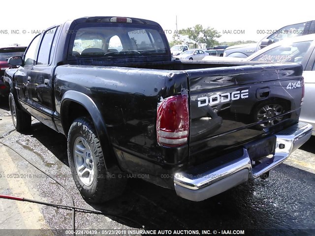 1B7HG2AN41S290382 - 2001 DODGE DAKOTA QUAD BLACK photo 3