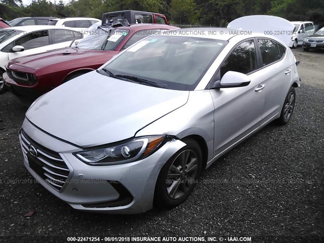 5NPD84LFXJH281424 - 2018 HYUNDAI ELANTRA SEL/VALUE/LIMITED SILVER photo 2