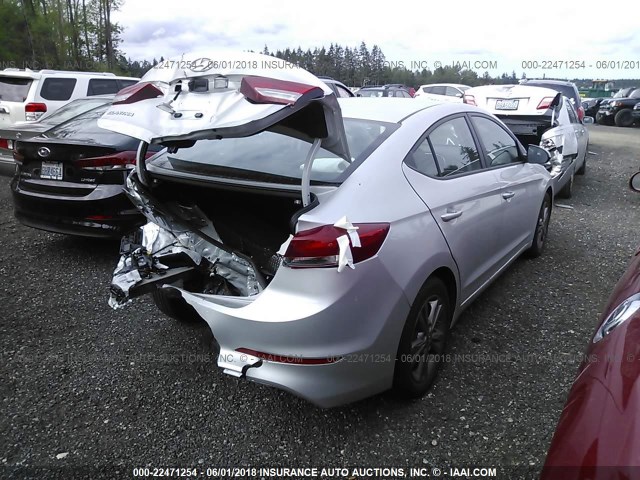 5NPD84LFXJH281424 - 2018 HYUNDAI ELANTRA SEL/VALUE/LIMITED SILVER photo 4