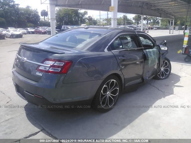 1FAHP2KT6FG167308 - 2015 FORD TAURUS SHO GRAY photo 4