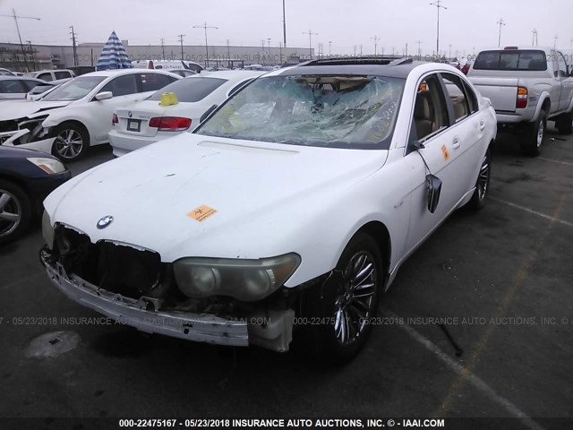 WBAGL63494DP69096 - 2004 BMW 745 I WHITE photo 2