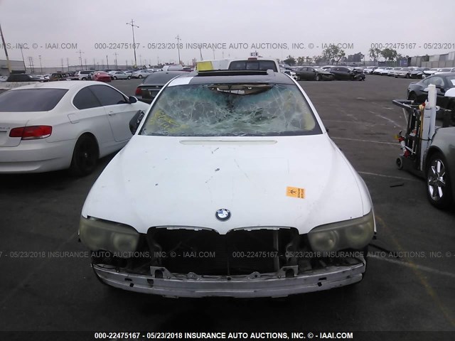 WBAGL63494DP69096 - 2004 BMW 745 I WHITE photo 6