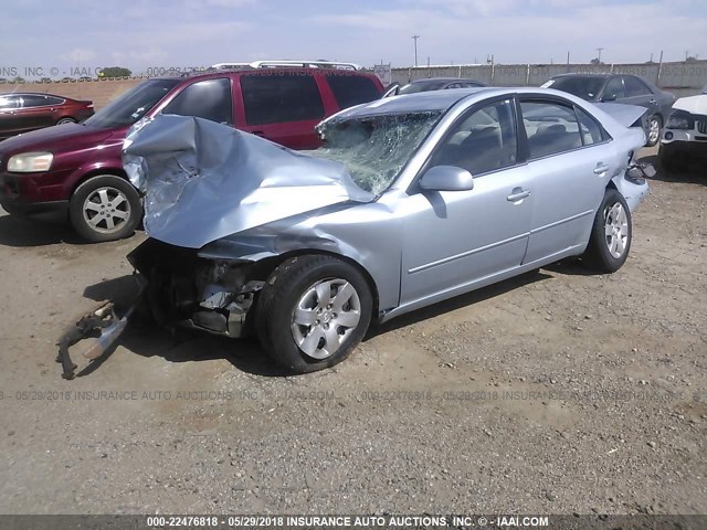 5NPET46C68H301666 - 2008 HYUNDAI SONATA GLS BLUE photo 2