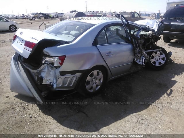 5NPET46C68H301666 - 2008 HYUNDAI SONATA GLS BLUE photo 4