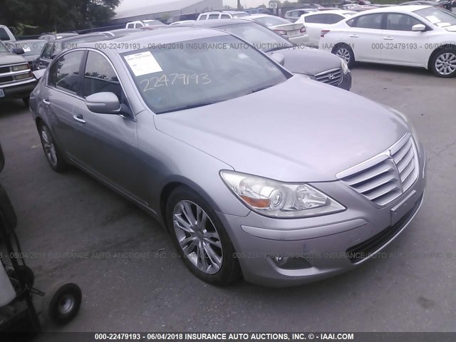 KMHGC46F49U045226 - 2009 HYUNDAI GENESIS 4.6L SILVER photo 1