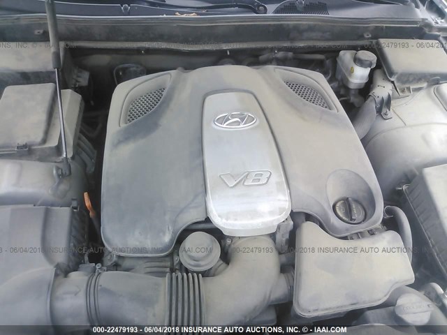 KMHGC46F49U045226 - 2009 HYUNDAI GENESIS 4.6L SILVER photo 10