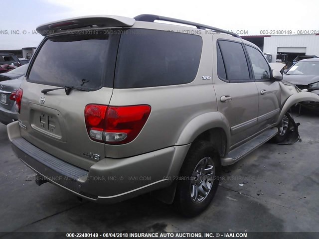 5TDZT34A36S270204 - 2006 TOYOTA SEQUOIA SR5 TAN photo 4