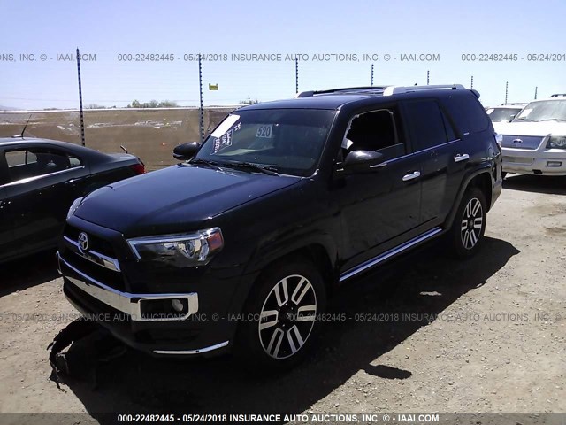 JTEBU5JR9F5261481 - 2015 TOYOTA 4RUNNER SR5/LIMITED/TRAIL/TRD PRO BLACK photo 2