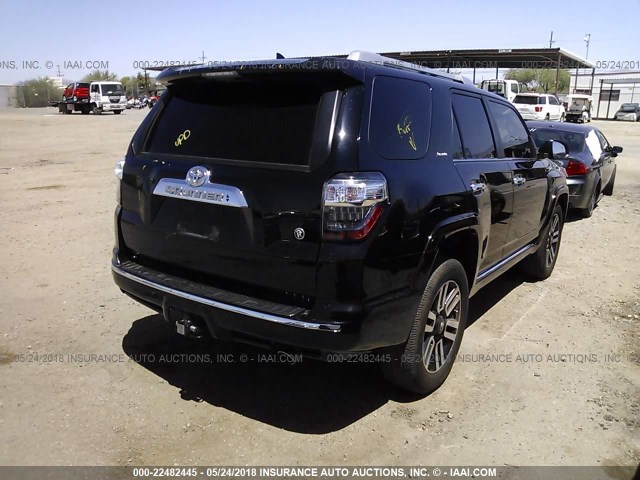 JTEBU5JR9F5261481 - 2015 TOYOTA 4RUNNER SR5/LIMITED/TRAIL/TRD PRO BLACK photo 4