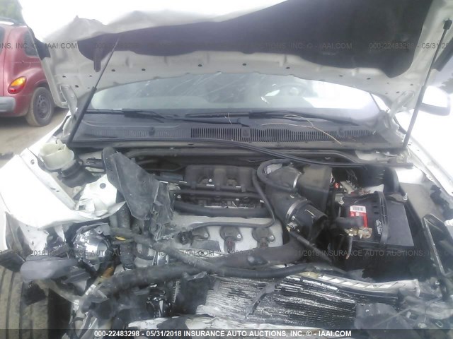 1FAHP2EW0AG162345 - 2010 FORD TAURUS SEL WHITE photo 10