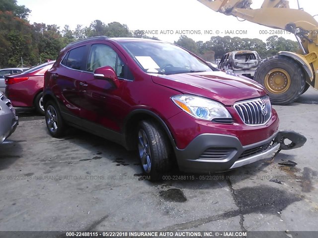 KL4CJASB3EB779091 - 2014 BUICK ENCORE RED photo 1